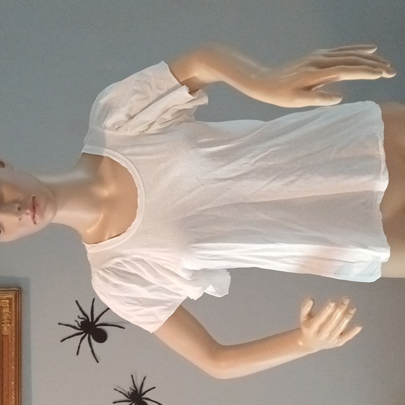 A.L.C. flutter sleeve scoop t-shirt white small - Picture 3 of 14